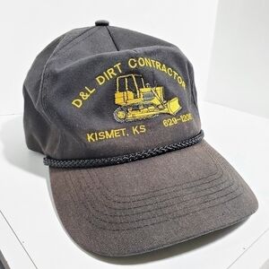 San Sun D & L Dirt Contractor Kismet, KS Bulldozer snap back hat cap